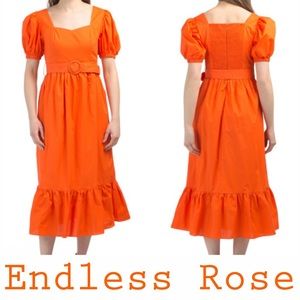 SOLD 🧡🧡 belted midi dress 🧡🧡